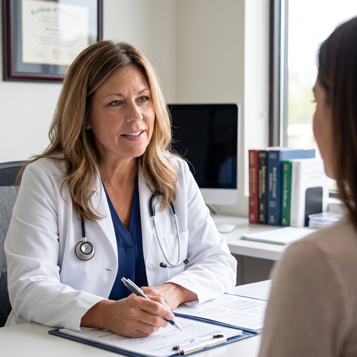 Registered dietitian in a home consultation setting